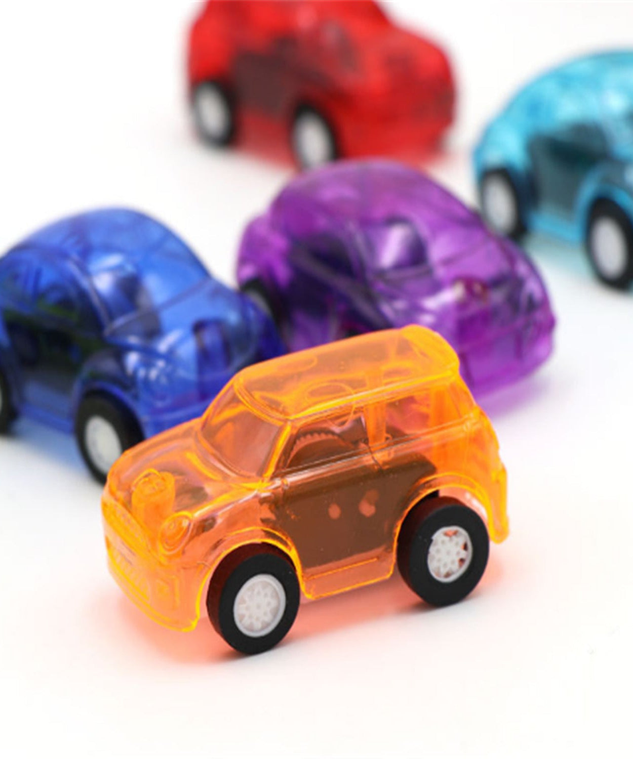 Small car toy with pull back action.