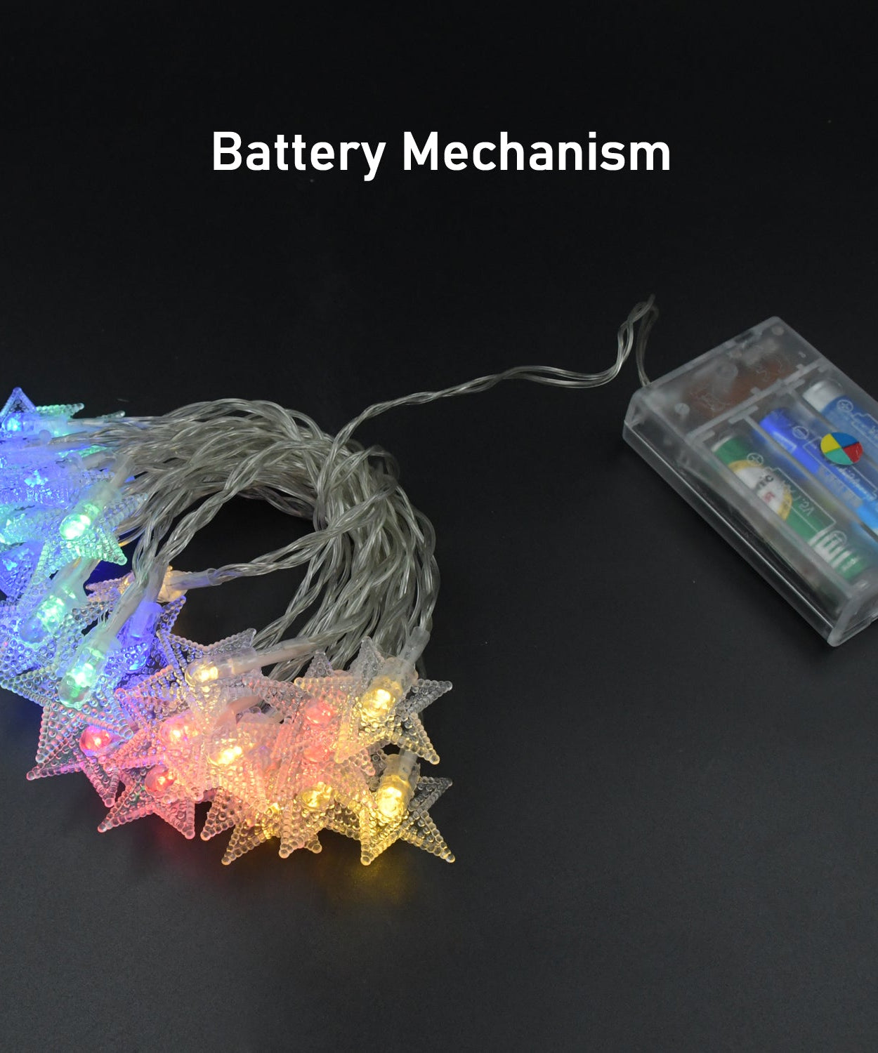 28 LED / Star 3.9 Meter Star Shape Led Light Battery Operated with Flashing Modes for Home Decoration, Kids Room, Waterproof Diwali & Wedding LED Christmas Light Indoor and Outdoor Light ,Festival Decoration (Multicolor Battery Not Included 3.9Mtr)