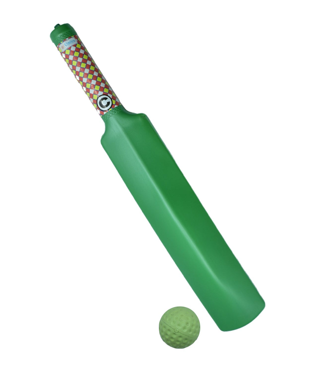 Plastic cricket bat and ball set for kids playing outdoors