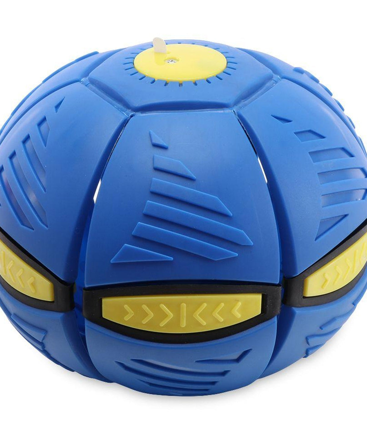 Football-themed flying toy disc with LED lights