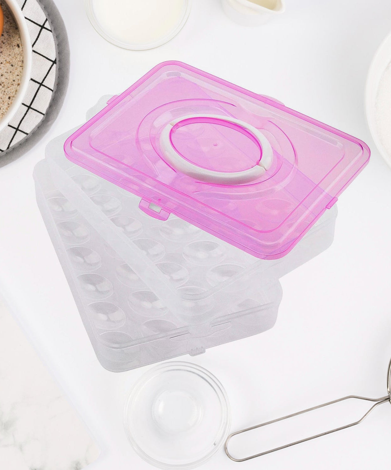 Double Layer 24 Grid Egg Storage Box for Egg Storage Container
