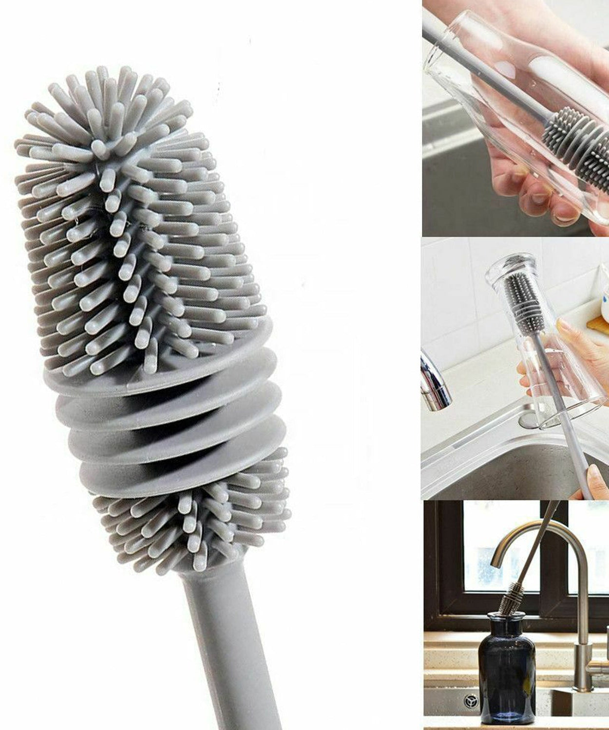 Kitchen bottle brush for thorough cleaning