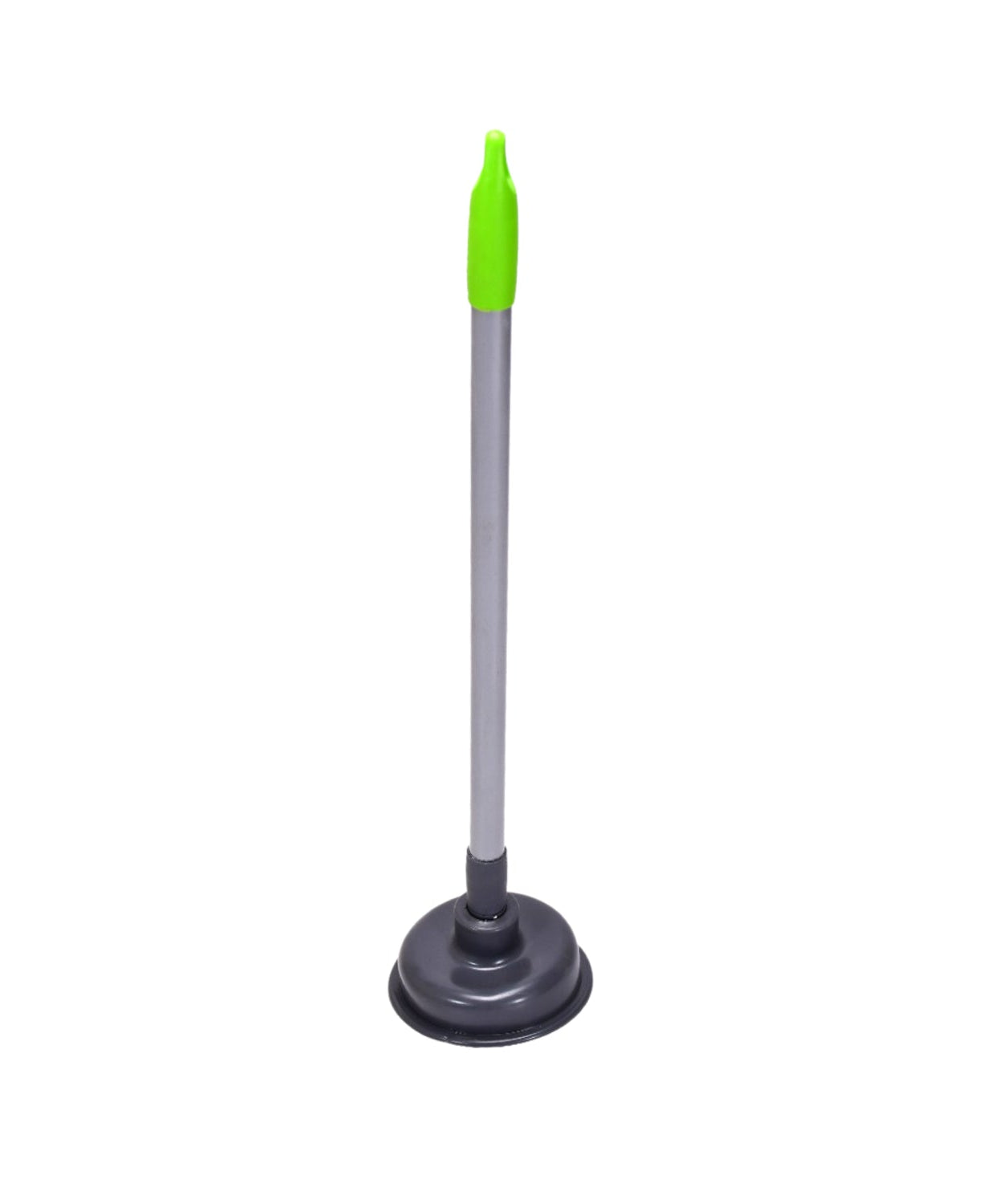 Toilet plunger with long handle, for heavy-duty use
