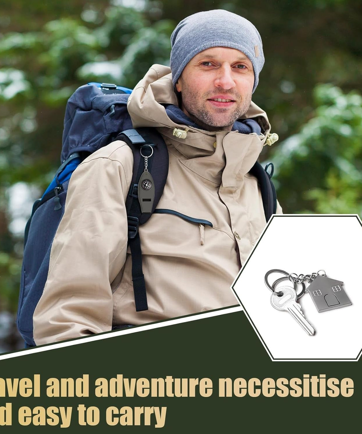 4 in 1 Multifunctional Emergency Survival Whistle (1 Pc)