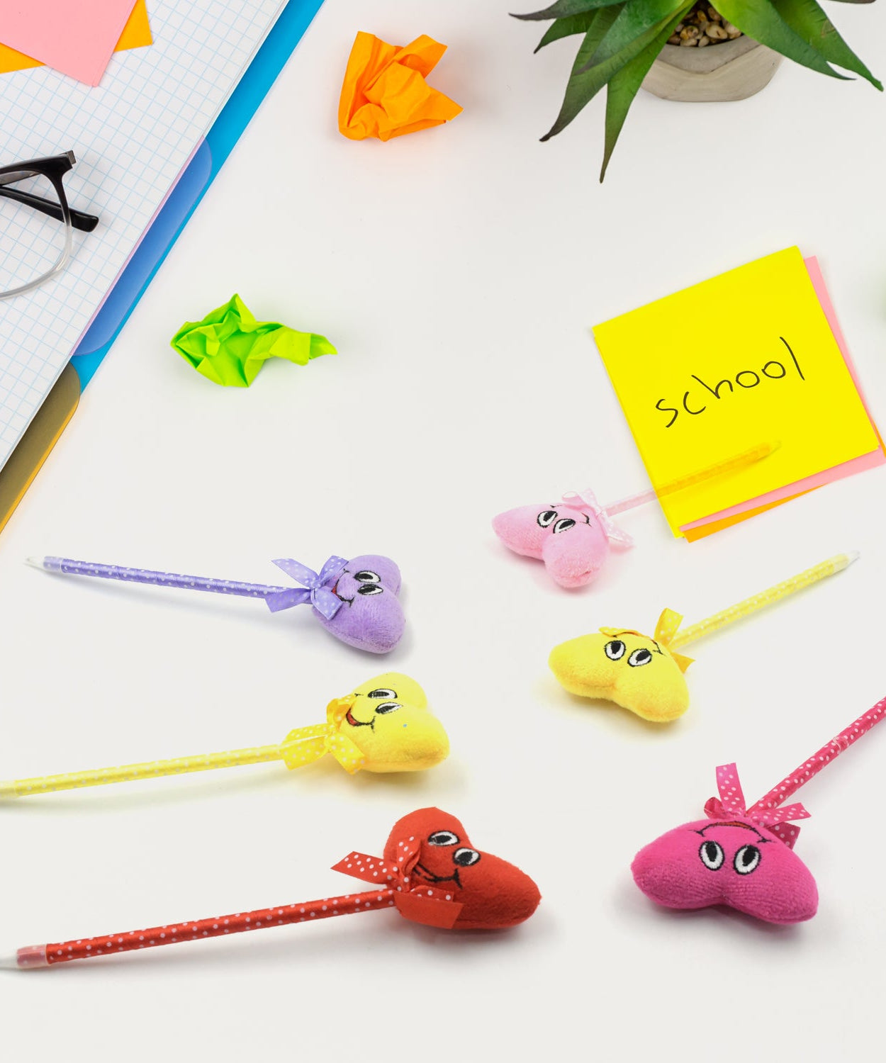 Cute Cartoon Shape & Heart Design Facy Writting Pen Attached Rattle | Ball Pen Smooth Writing For Wedding , Events & Multiuse Pen  Best Pen l Use for Kids (12 Pcs Set Mix Design & Color)