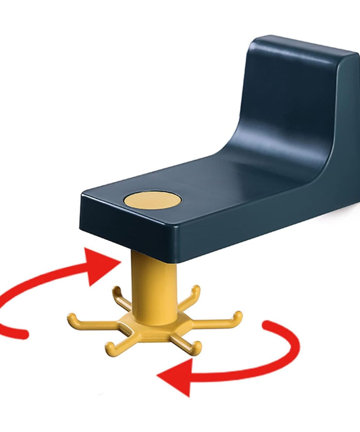 360 Degree Rotating Self Adhesive Plastic Wall Hook Hanger; Multifunctional Hanger with 6 Heavy Duty Claw Hooks