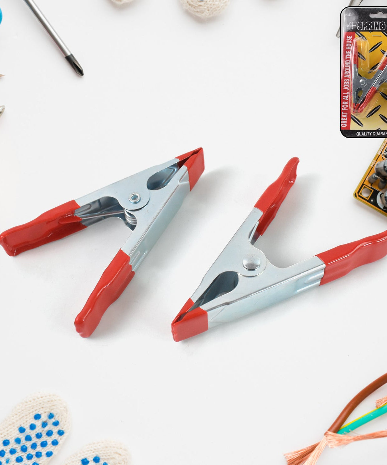 4 Inch Heavy Duty Spring Metal Spring Clamps (2 Pc Set)