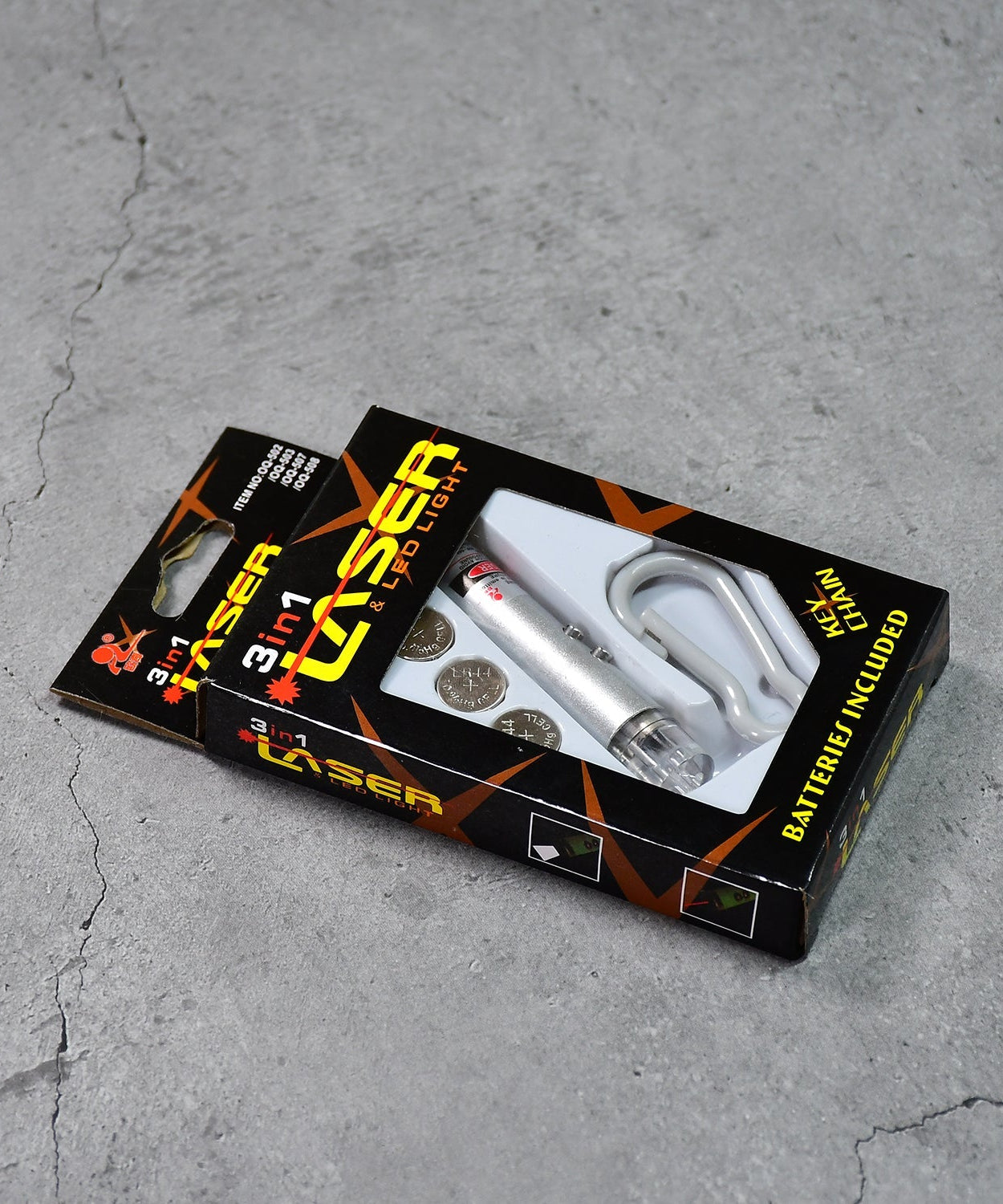 3 in 1 laser light with LED flashlight, torch keychain, and laser pointer