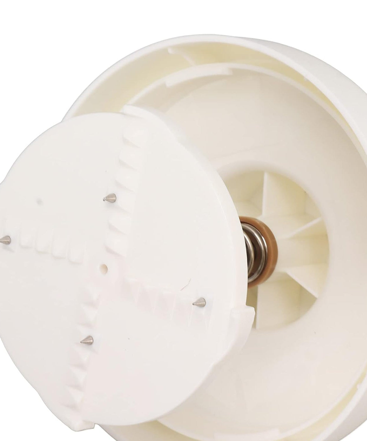 Hand-operated ice shaver for making smoothies and shaved ice.