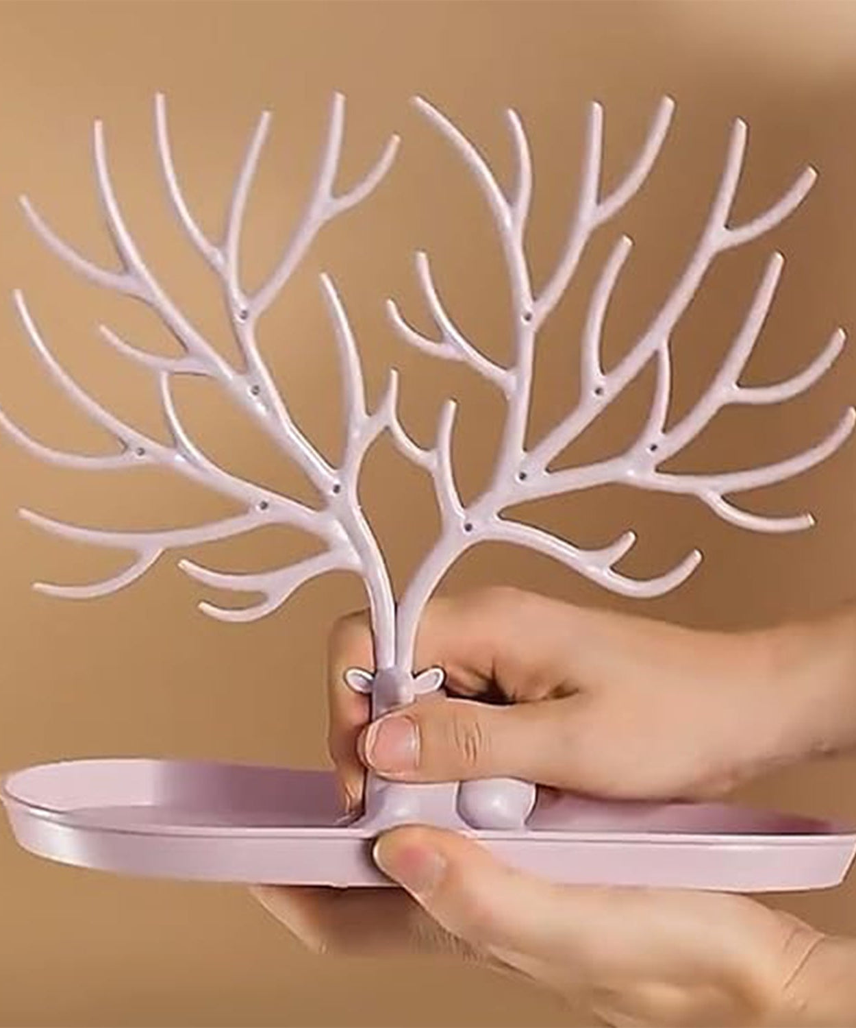 Plastic Jeweller Organizer Earring Holder and Necklace Rack With Drawer (1 Pc)