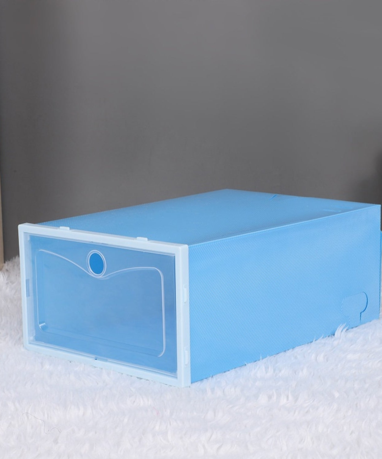 1 Layer Plastic Shoes Storage Box, Stackable Shoe Storage (1 pc / 32x21x12 CM)