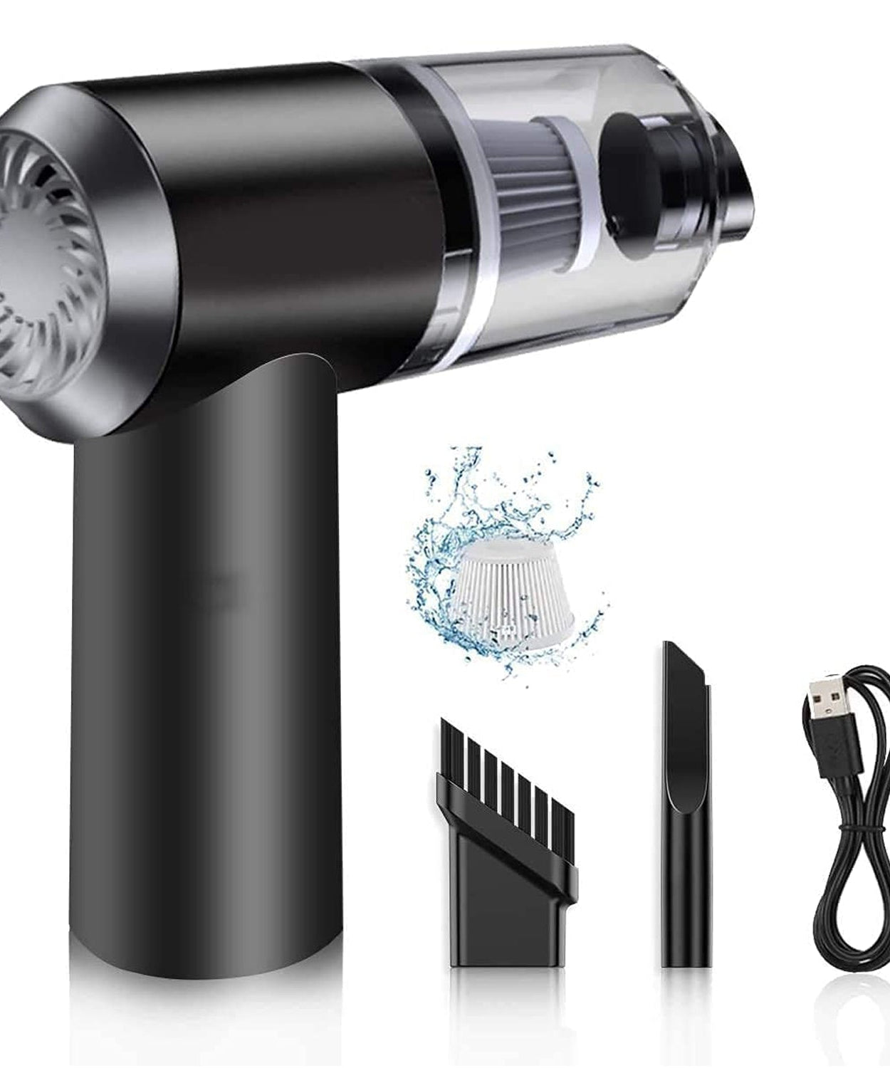 2 in 1 Wireless Vacuum Cleaner – 120W Handheld USB Rechargeable for Home & Car (1 Pc)