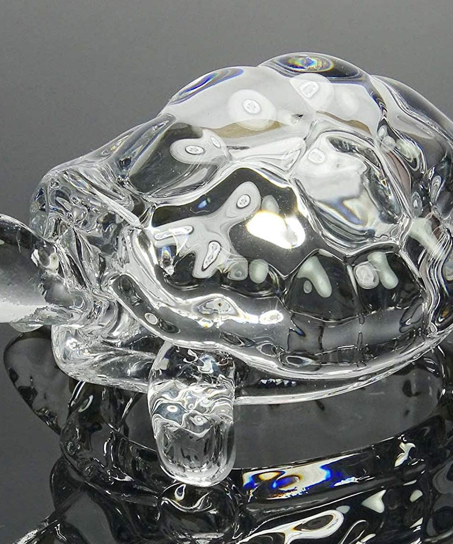 Crystal tortoise statue for Vastu and Feng Shui decor