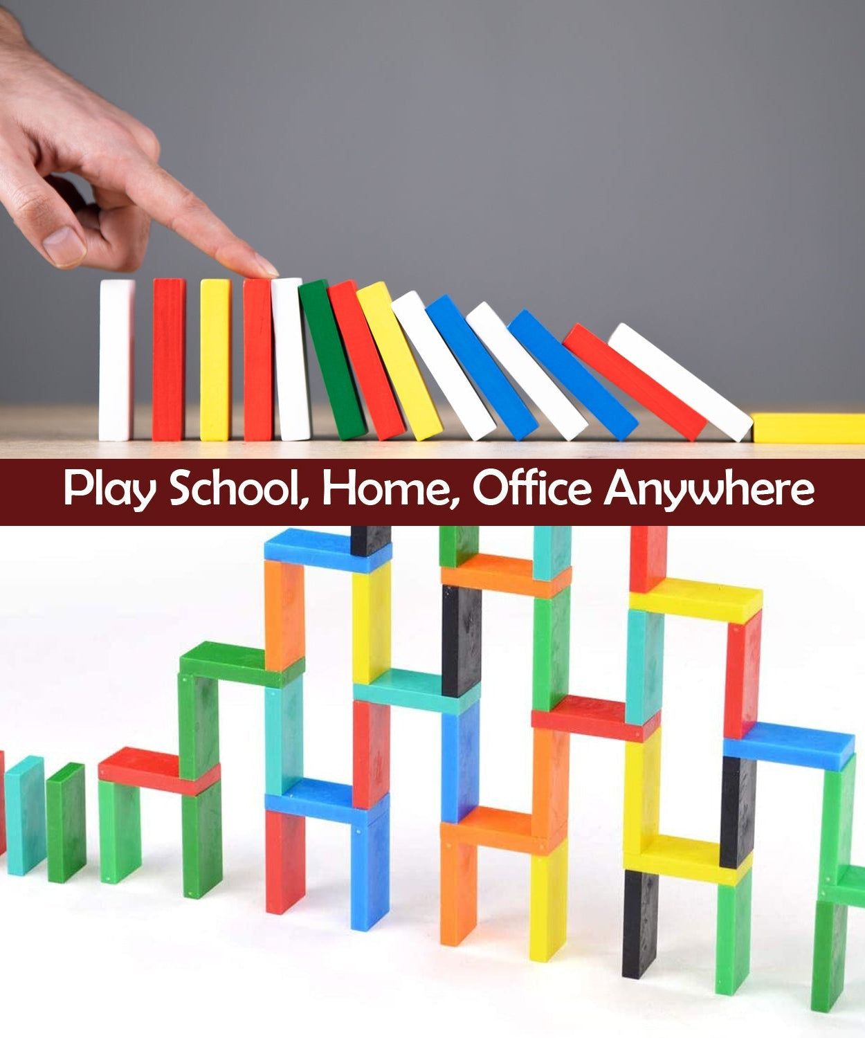 Indoor domino building toy