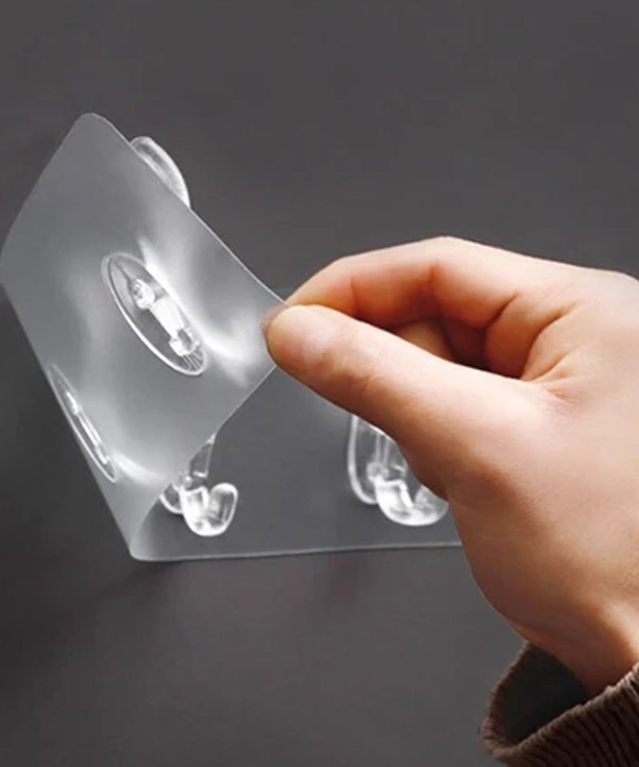 Adhesive Golden &  Transparent Heavy Duty Wall Hook