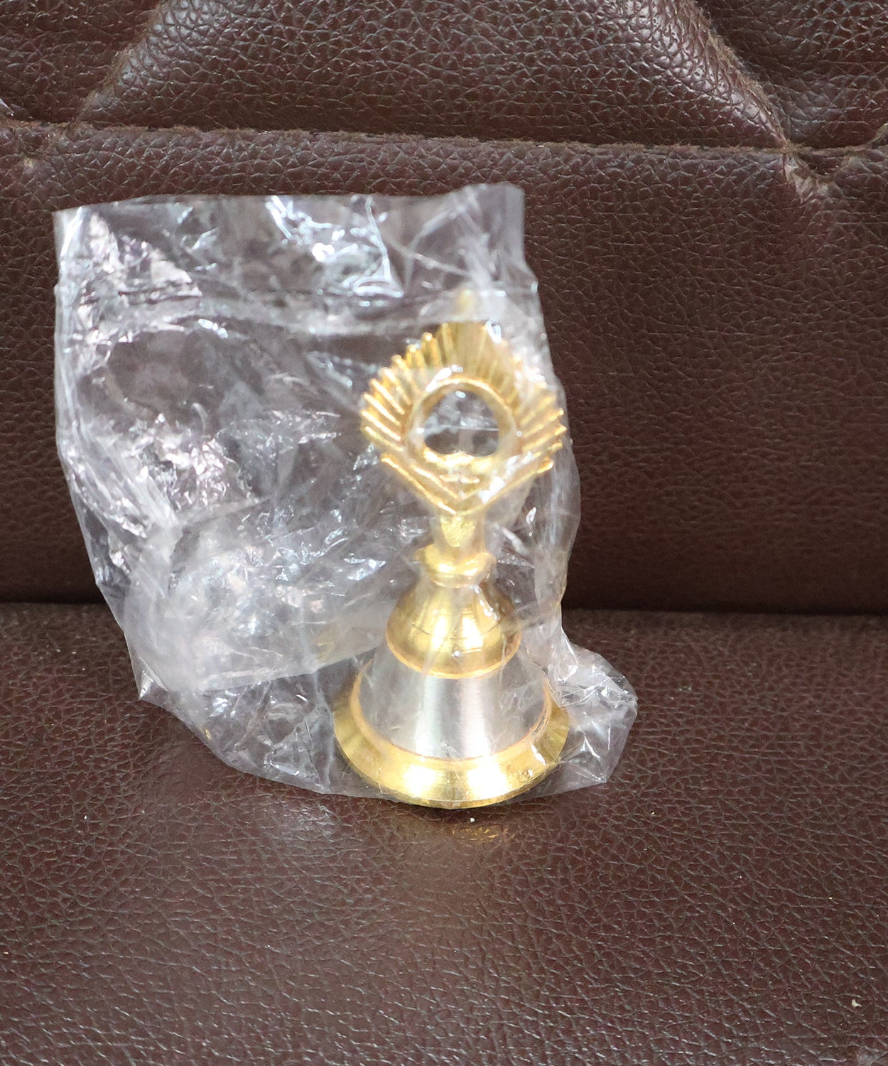 Brass and Steel Temple Ghanti (Pooja Bell) – Decorative Spiritual Accessory