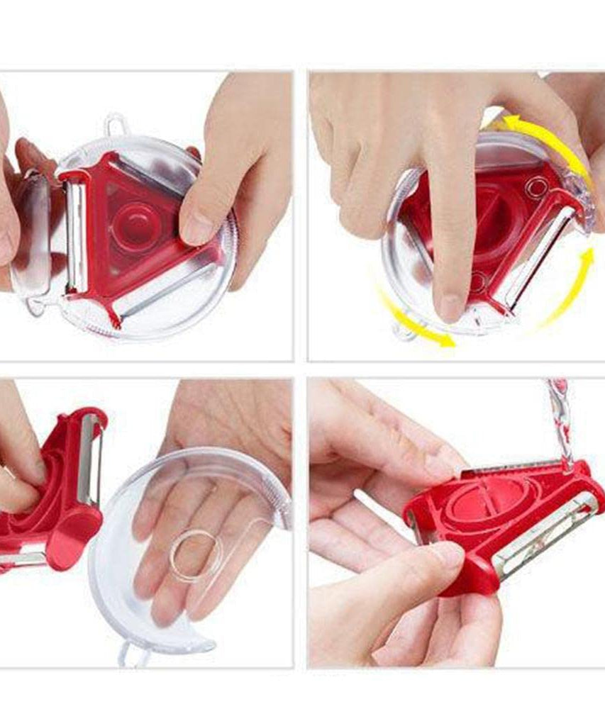 Round planer and slicer with peeler and cutter, kitchen tool
