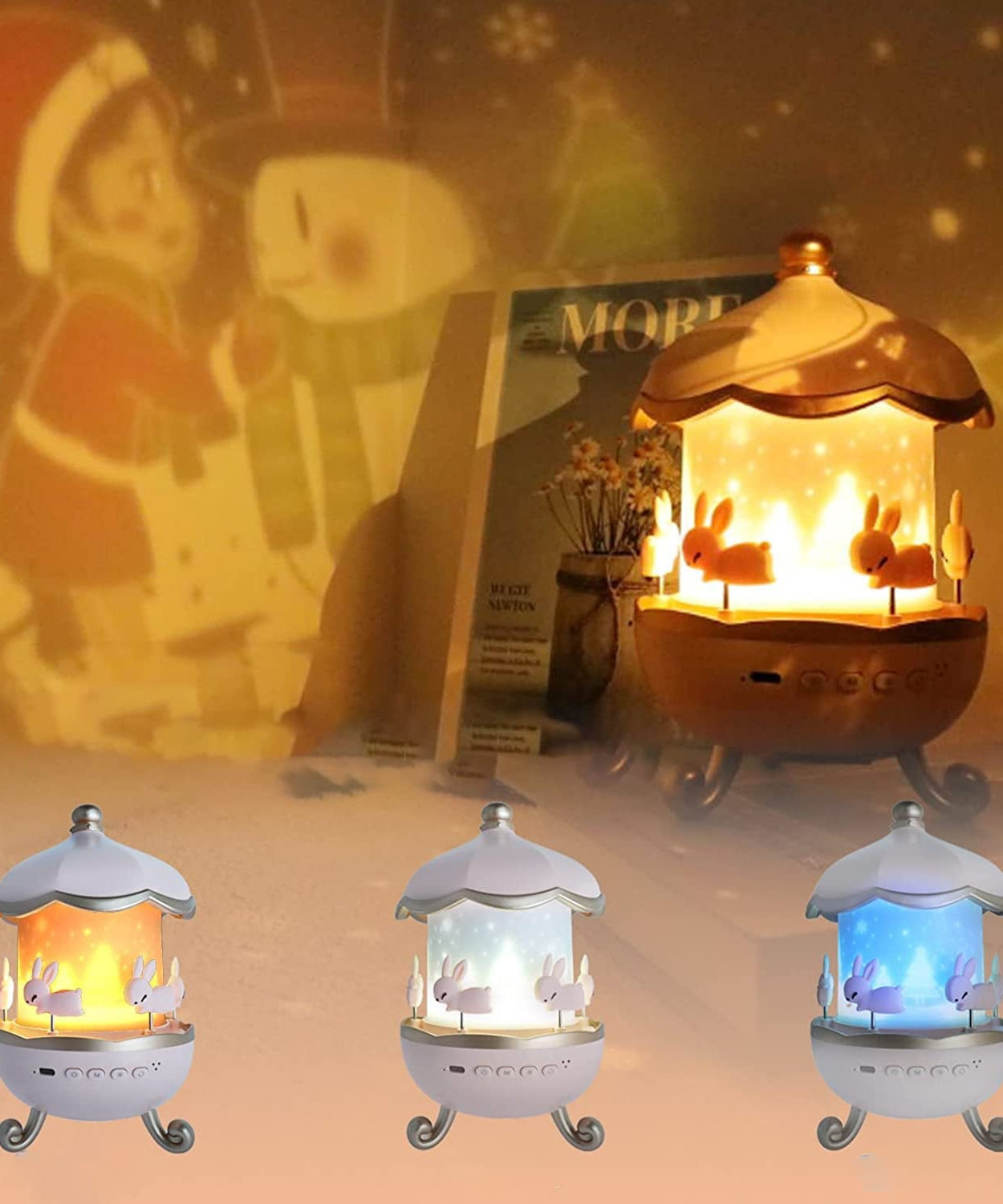 Bunny’s Carousel Rotating LED Night Light