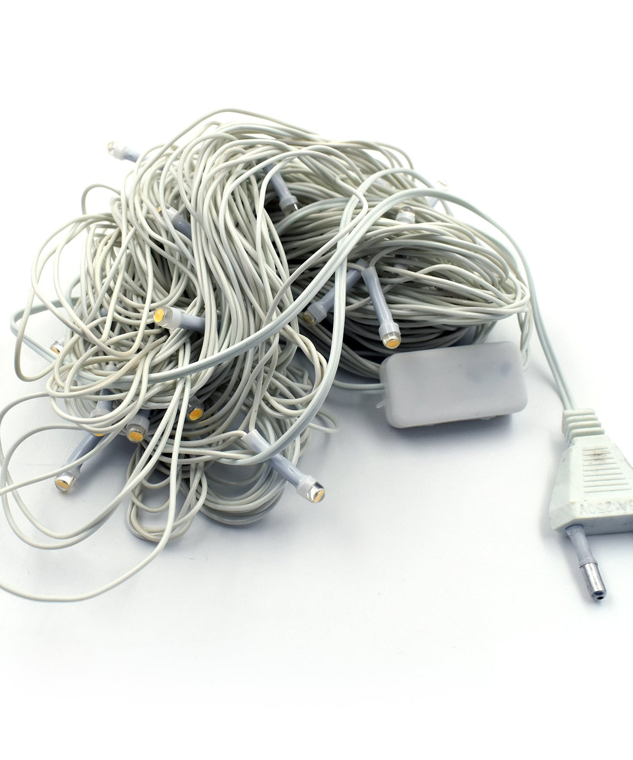 Yellow fairy lights in a jar