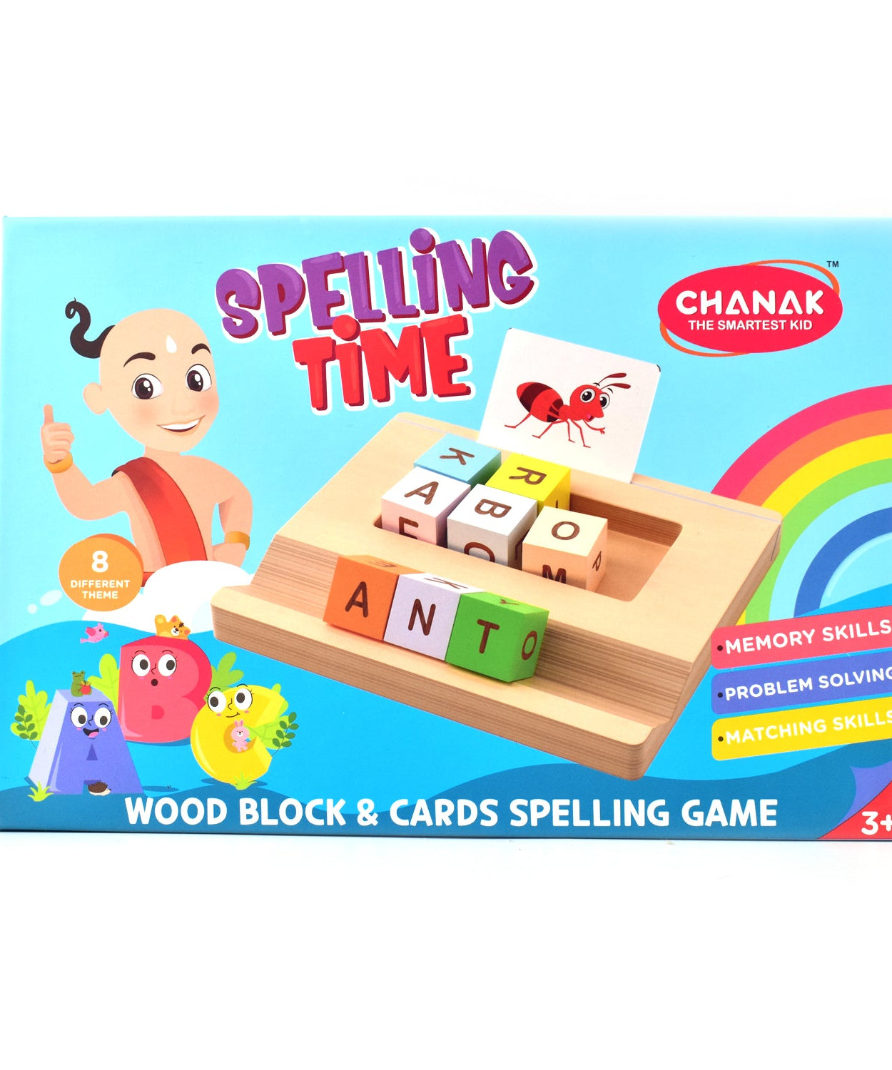 Alphabet Puzzle Spelling & Reading Words (26 Flash Cards & 8 WoodenBlock)
