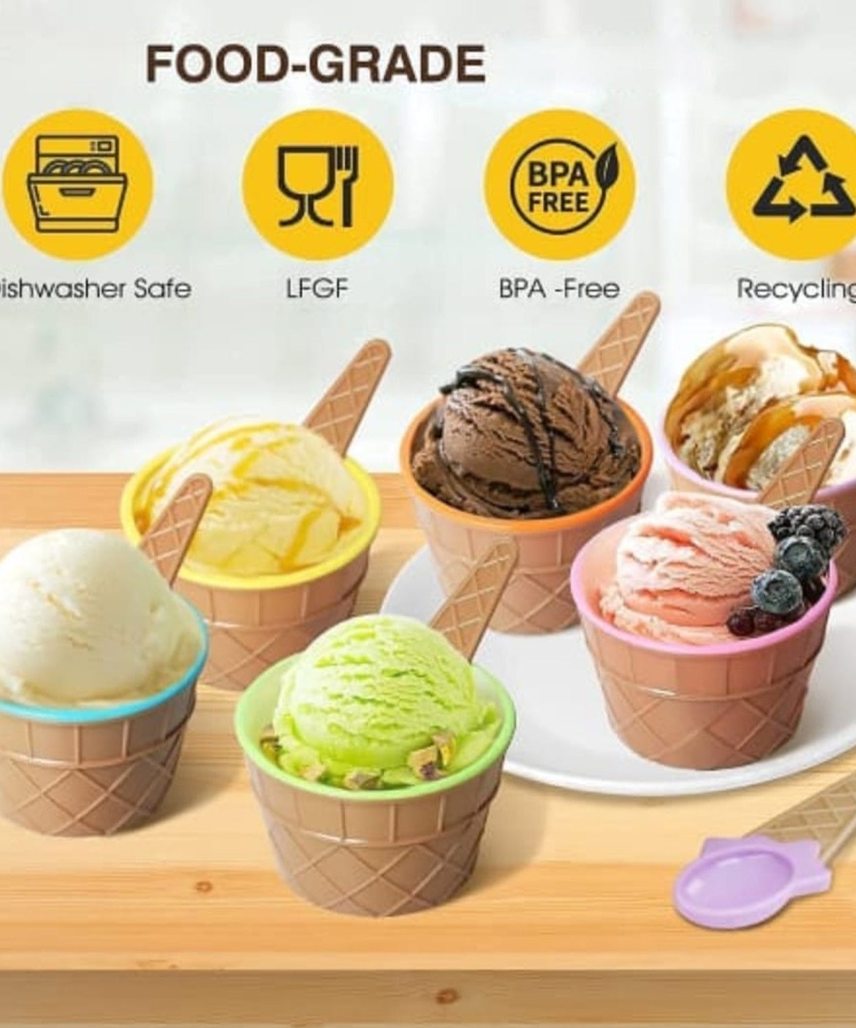 Ice cream set in box