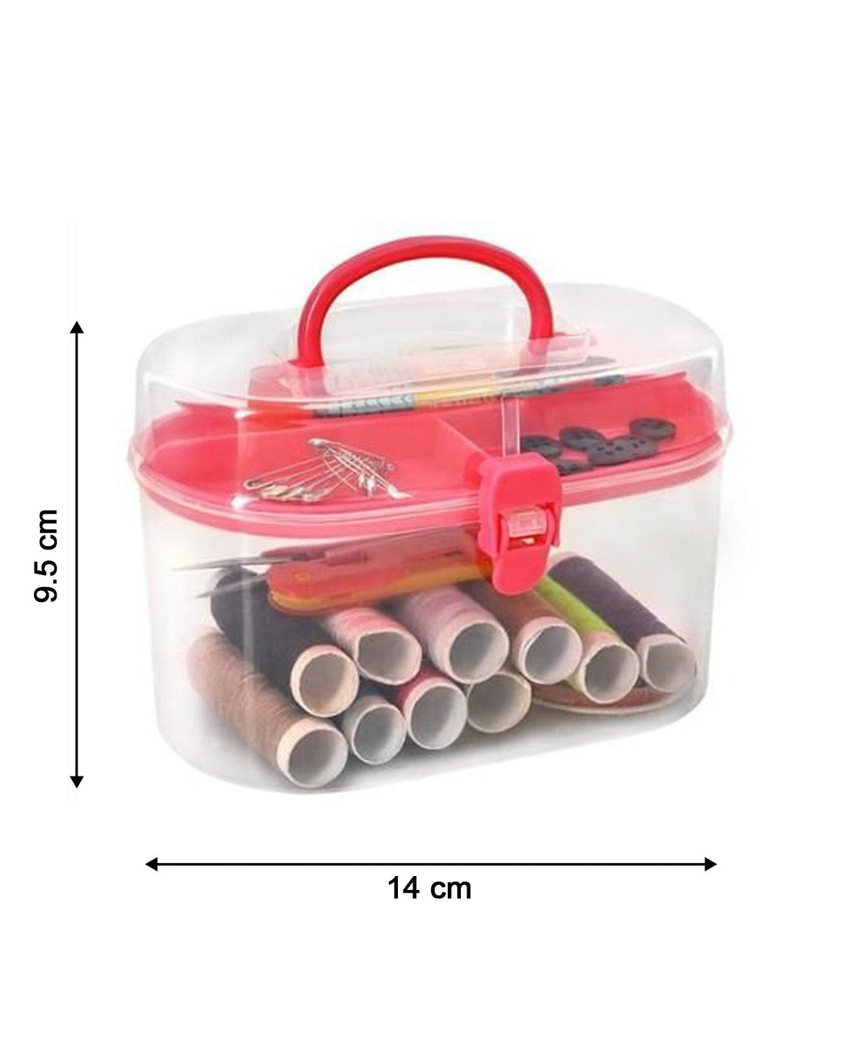 Lightweight sewing kit with all essentials for travel, organized in a small box