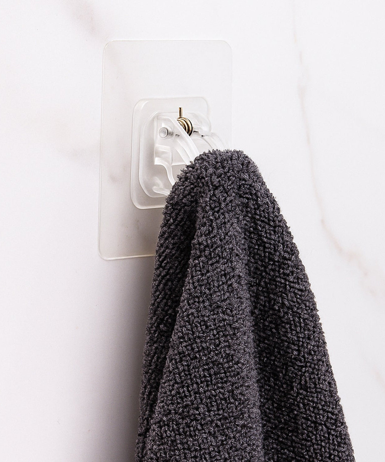 Self-Adhesive Transparent Wall Hook Holder Clip (1 Pc)