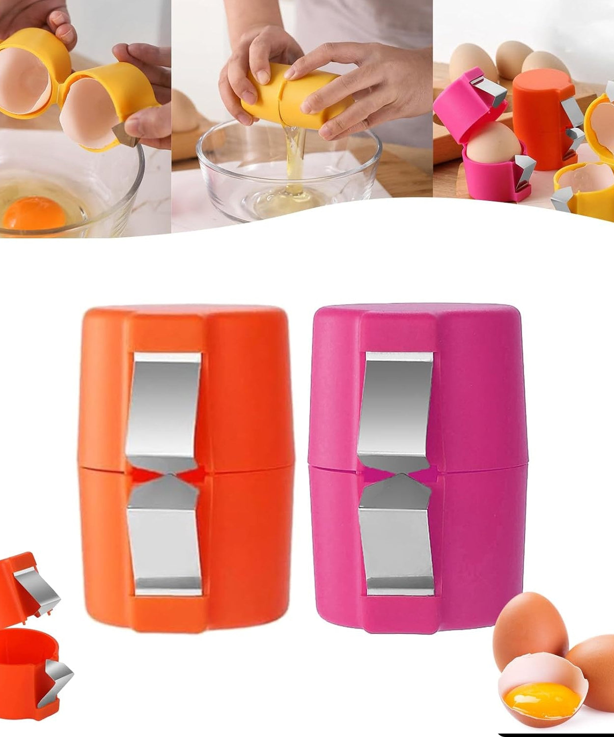 Egg Shell Opener Egg Cracker Tool for Raw Eggs Handheld (1 Pc)