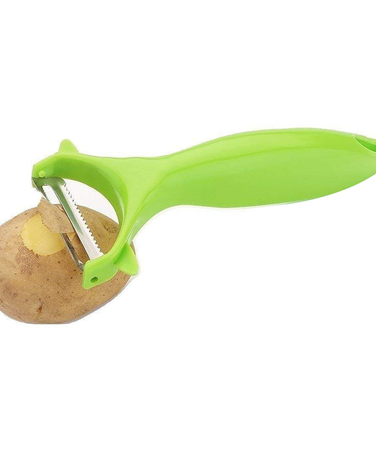 Efficient stainless steel vegetable and fruit peeler for smooth and quick peeling.