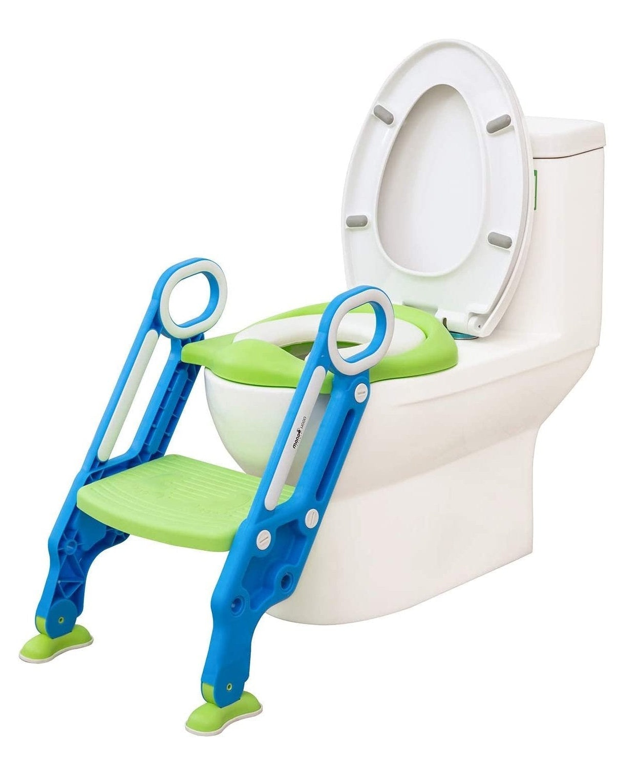 Kids potty seat with foldable step ladder