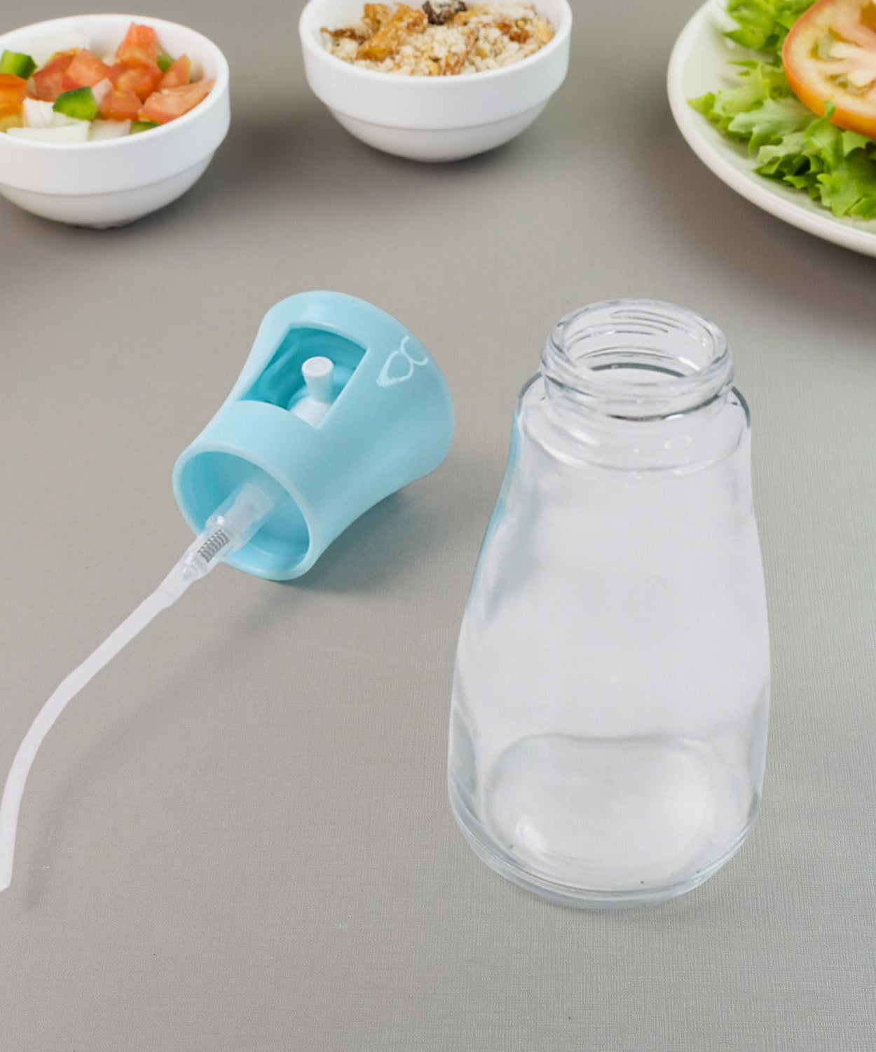 Oil Dispenser Bottle, Oil and Vinegar Cruet, Oil Sprayer Dispenser, Olive Oil Dispenser 170 ml Mist Oil Spray Bottle for Cooking with Plastic