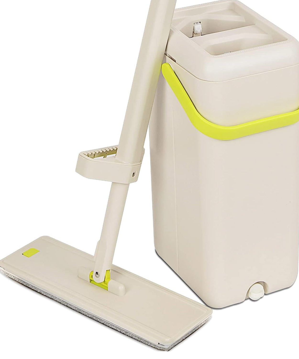 Hands-free mop and bucket set for easy cleaning