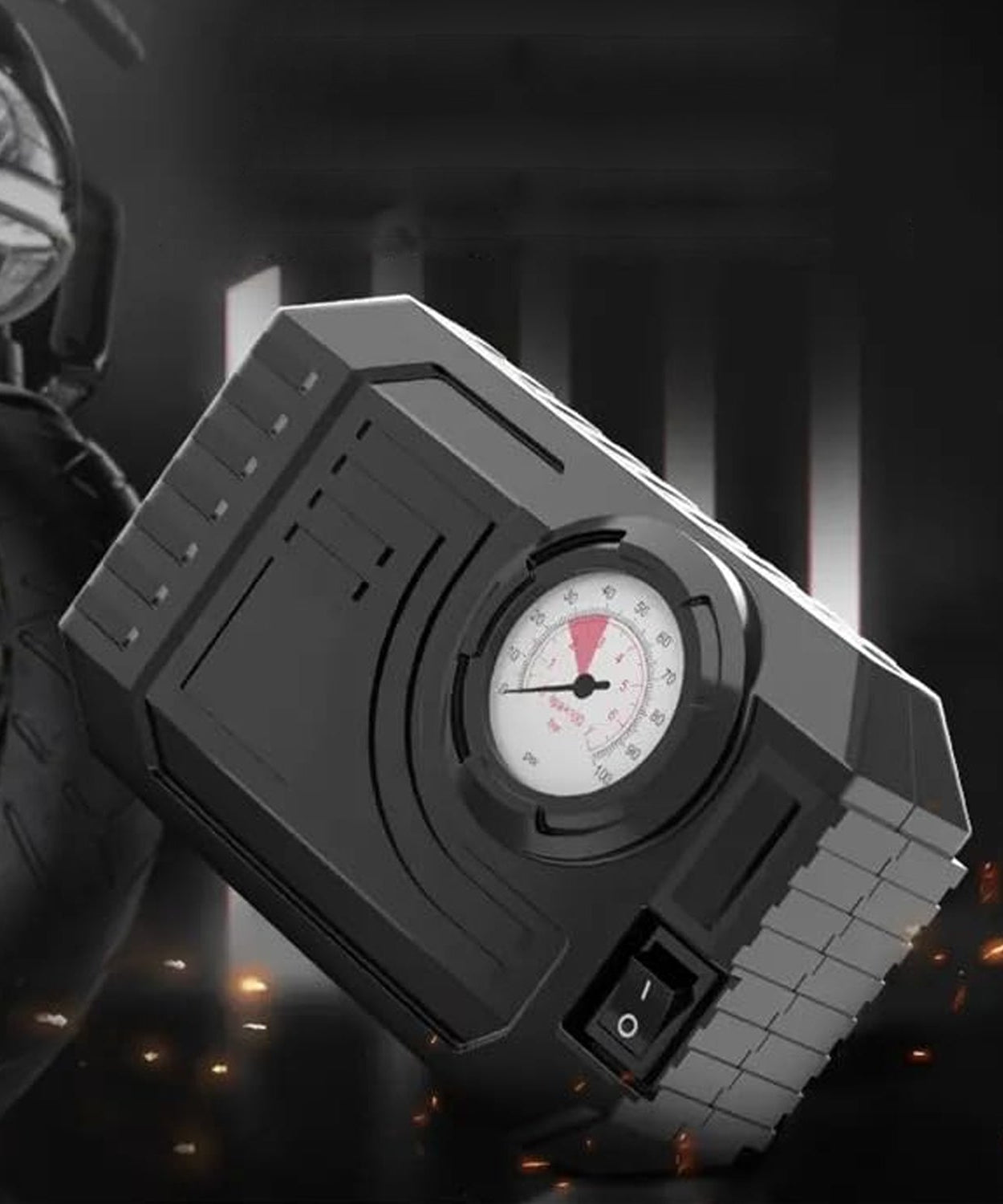 Tire Inflator Portable Air Compressor 12V Small Air Pump for Car Tires Bicycle Balloons, Cars, Bike, Bicycles and Other Inflatables with LED Light (12V)