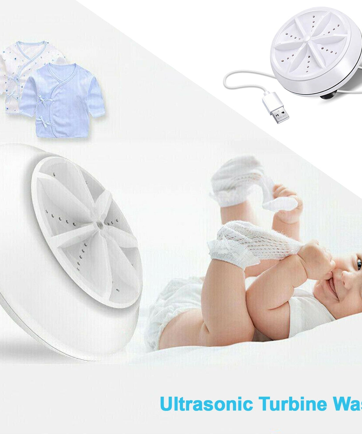 USB turbine wash used while washing cloths in all kinds of places mostly household bathrooms.