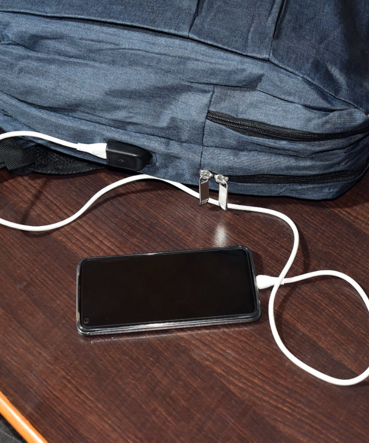 laptop bag with USB charging point.