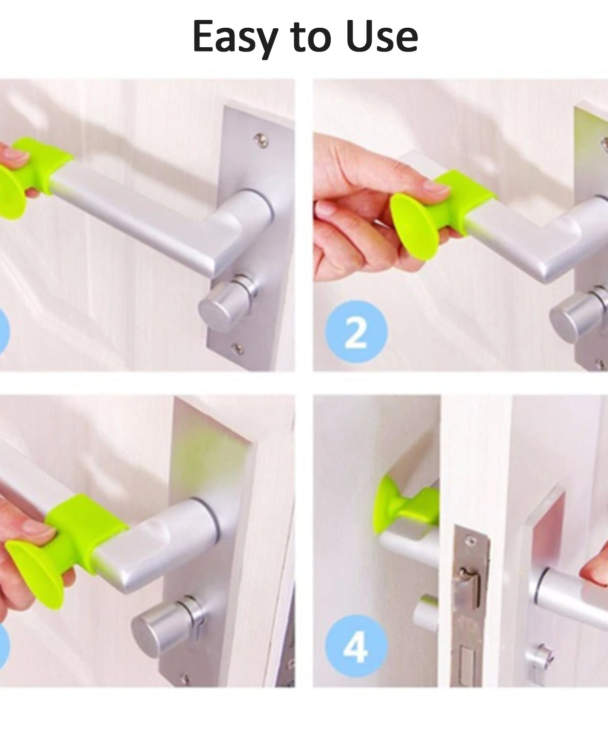 Silicone crash pads for door handles, pack of 100, mini size for easy installation.