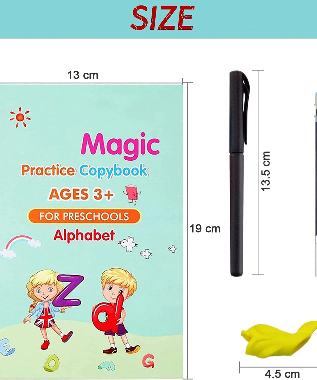 Magic copybooks for kids, ideal for practicing writing skills