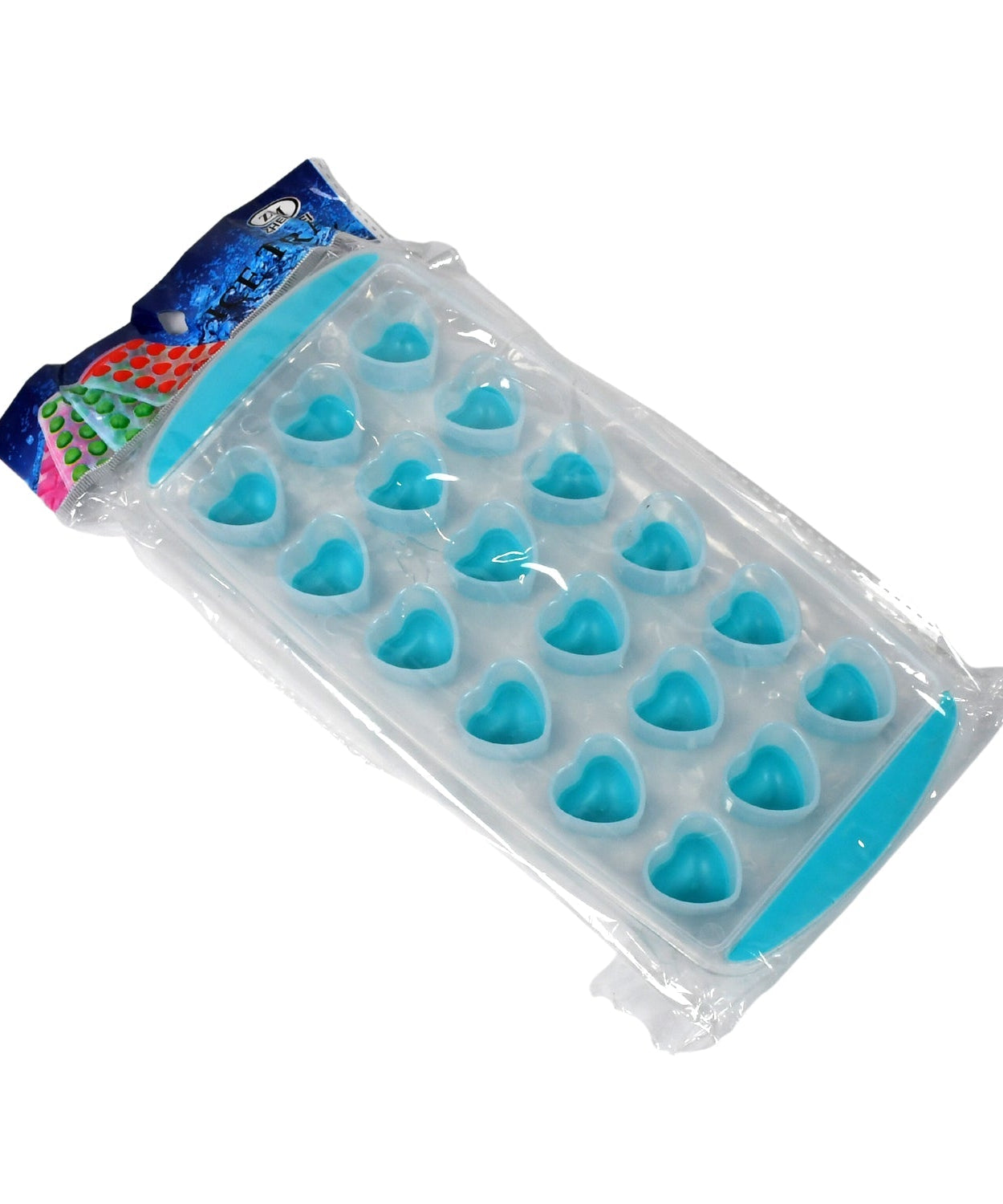 Heart-shaped ice cube tray with silicone lid