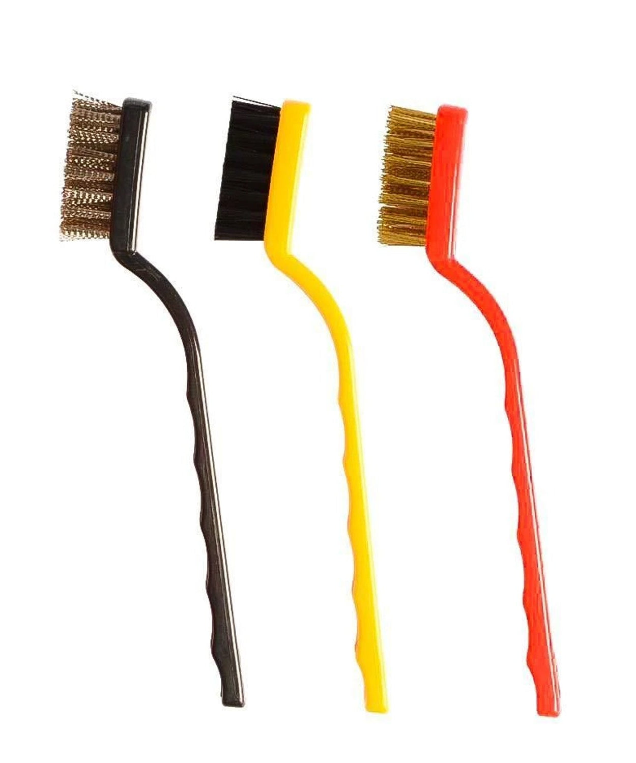 Brass, nylon, and steel brushes in mini set