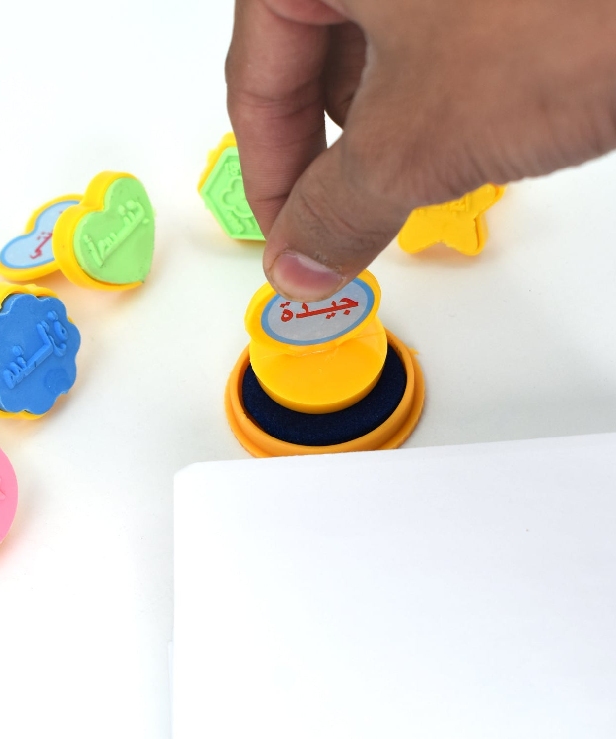 Kids' reward theme stamps, multicolor, 7 shapes