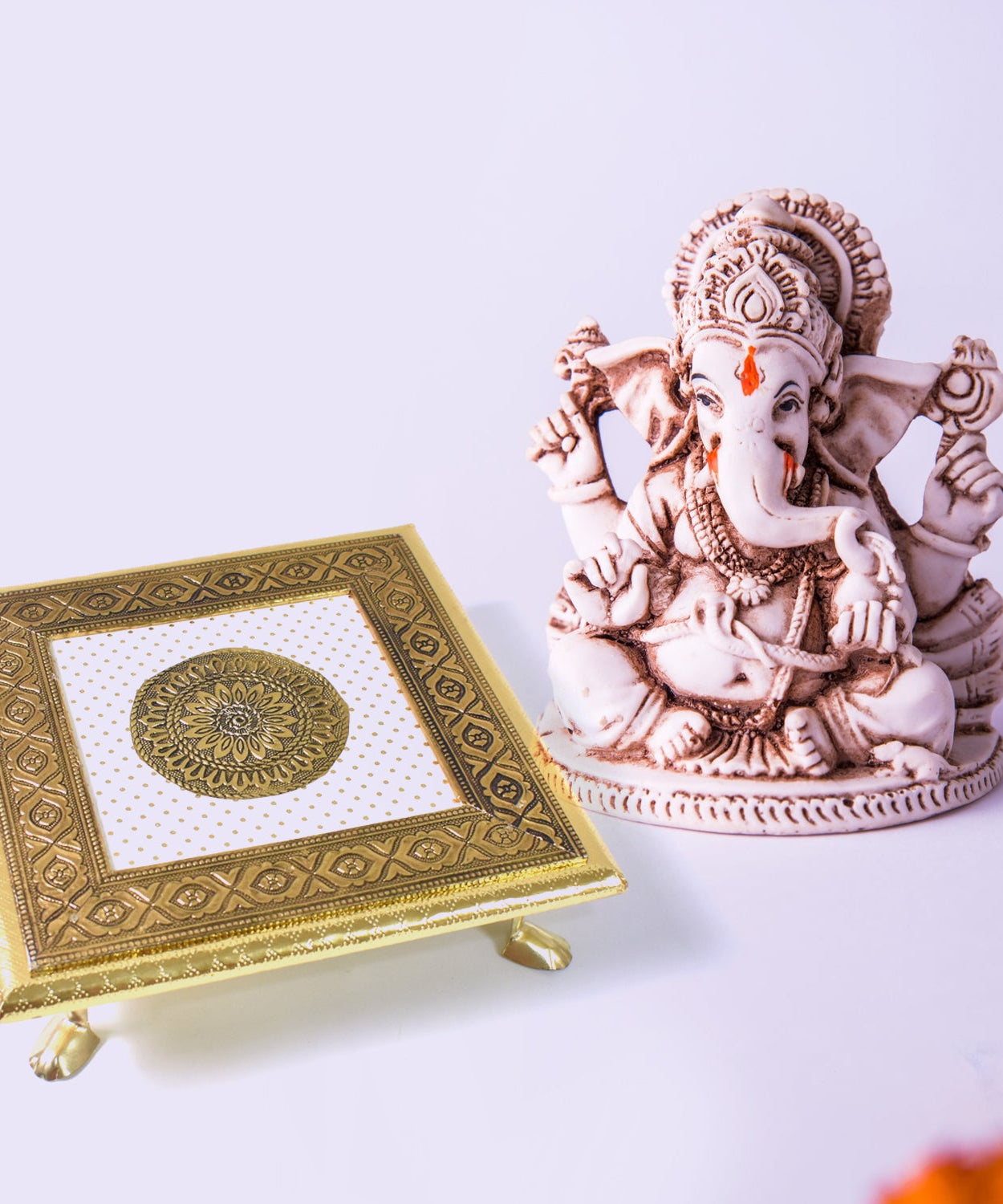 Lakshmi Embossed Golden Patla