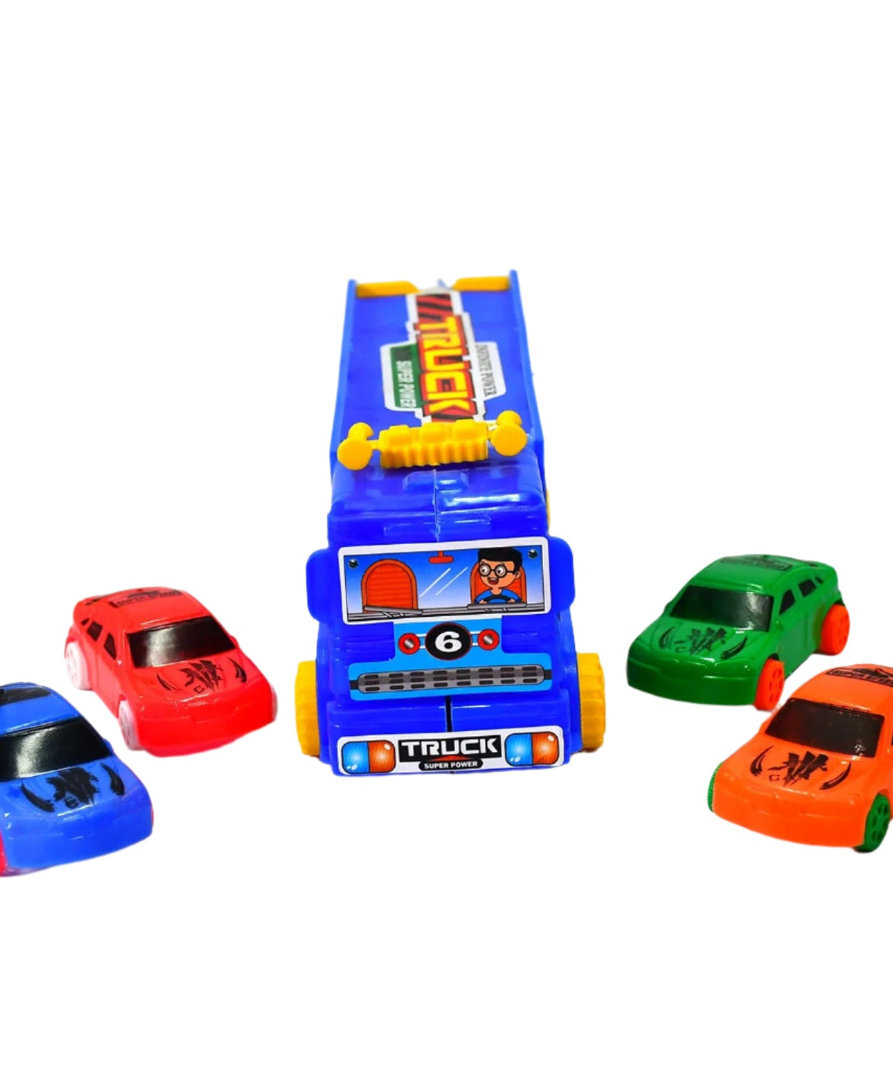 Mini car toy set with transport truck