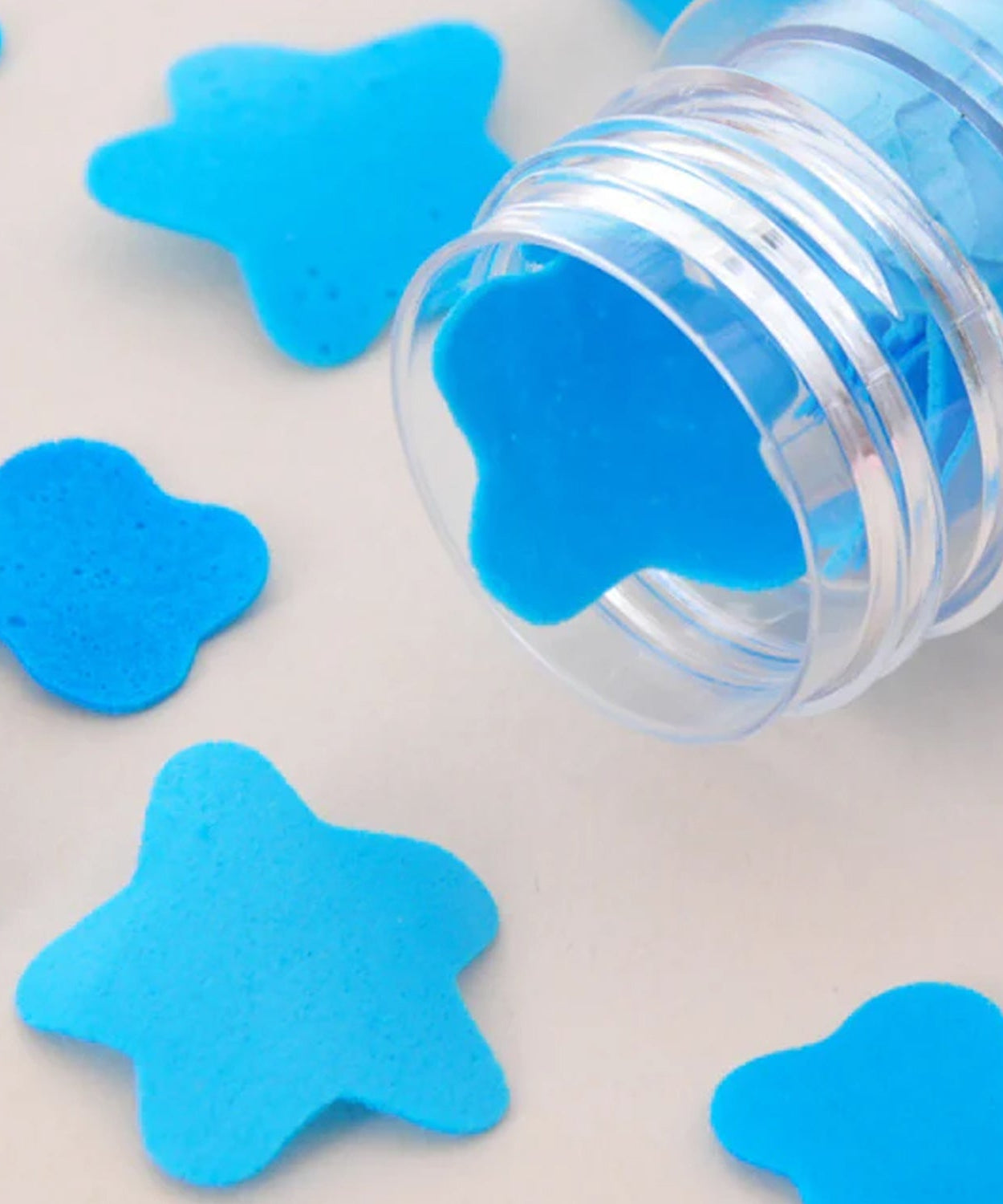 Soap strips in a test tube bottle, flower design for portable hand washing