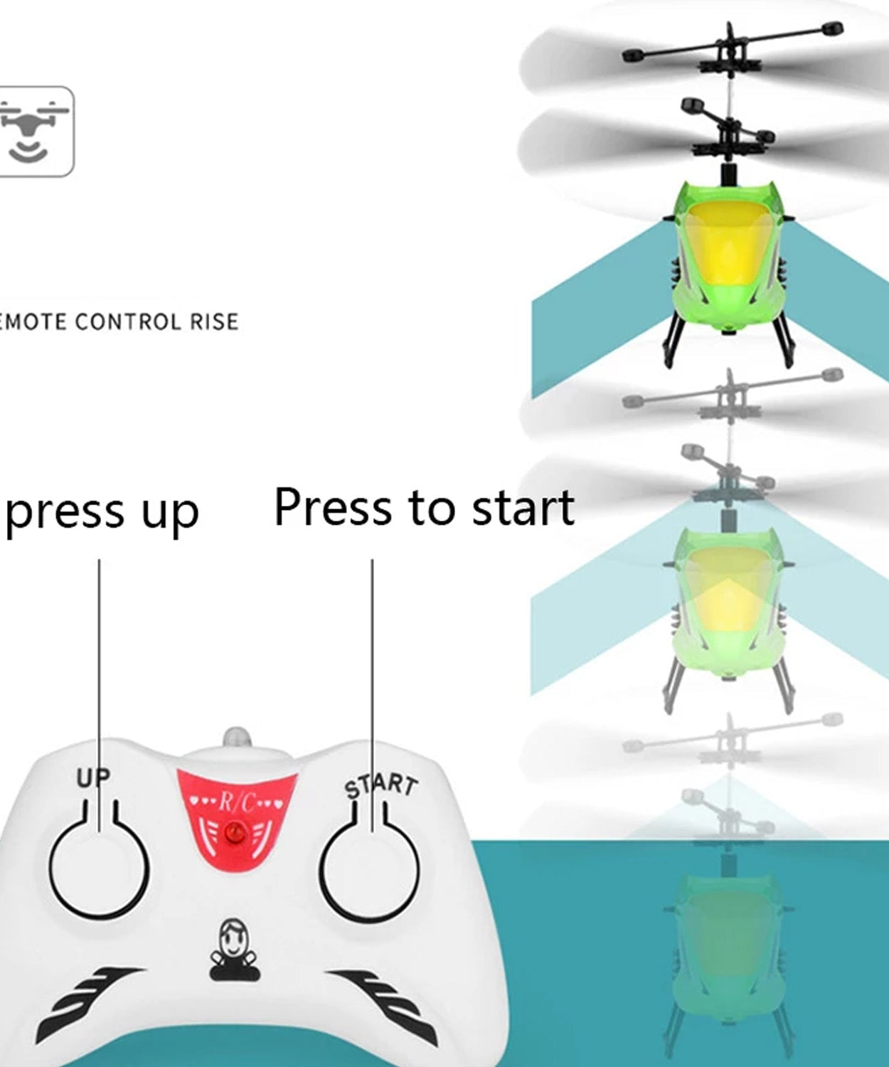 Helicopter toy in different angle