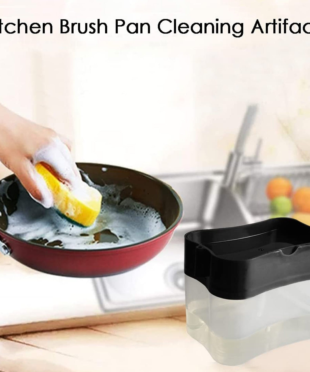 2 in 1 Soap Dispenser for Dishwasher Liquid Holder, Liquid Dispenser Through Pump (1 Pc)