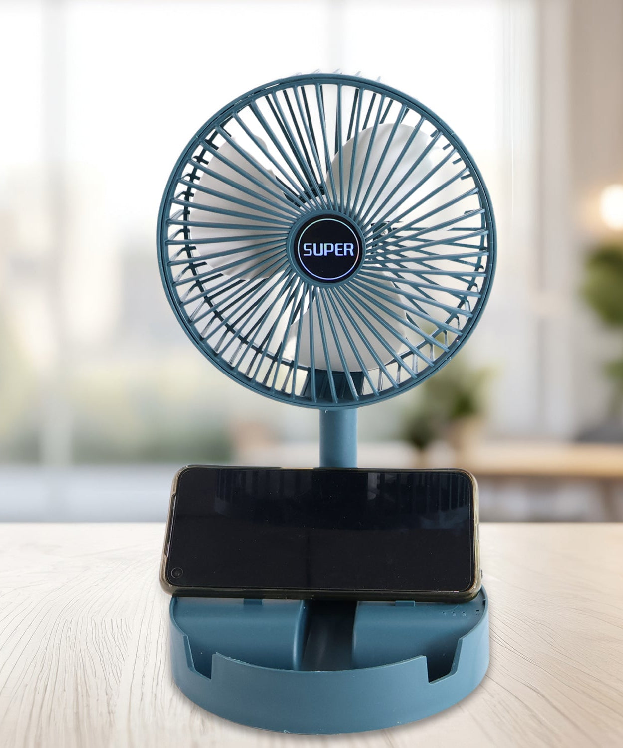 Adjustable Portable Desktop Fan - Telescopic Silent Personal Cooling for Office & Travel (Battery Not Include)