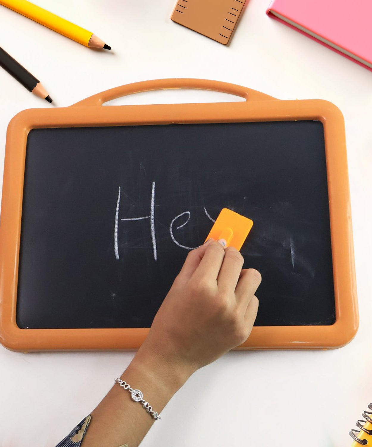 2-in-1 Double-Sided Write and Wipe Educational Drawing Board for Kids (1 Set)