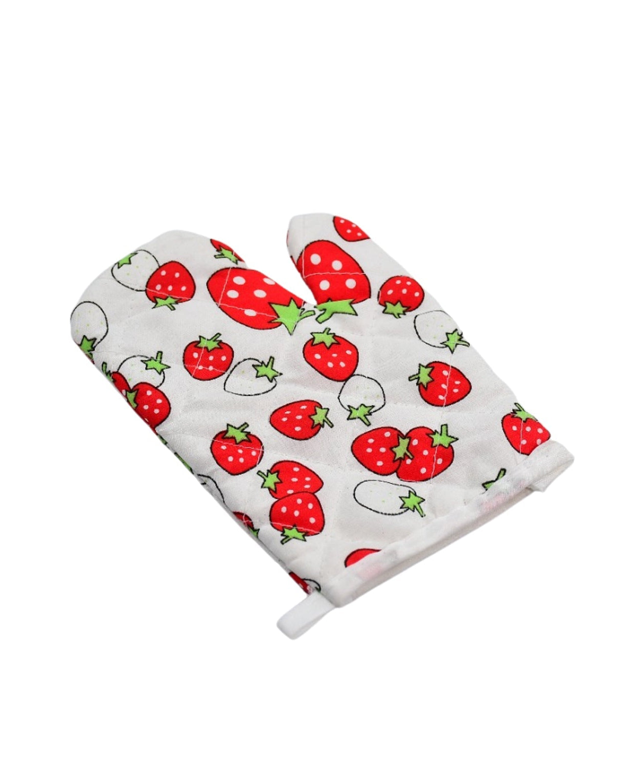 Multicolored oven mitt and pot holder set, perfect for stylish kitchen use.