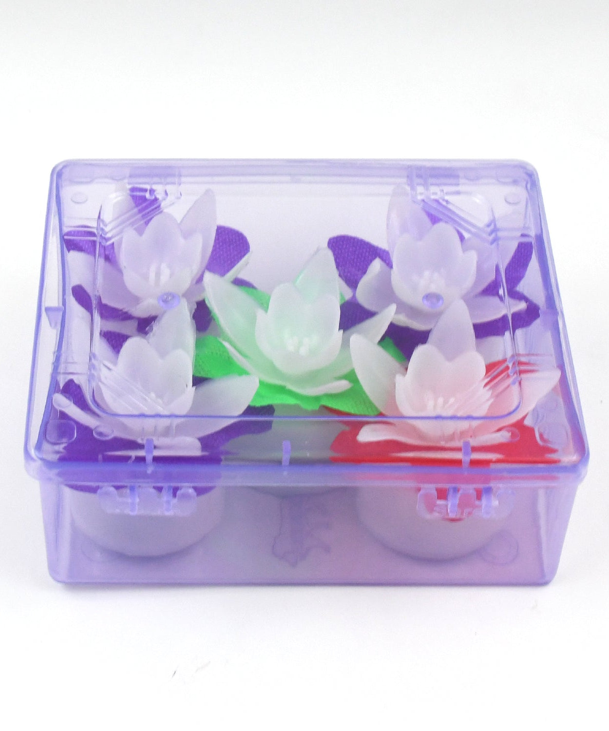 Decoration Candles/Led Diwali Decor Lotus Flower Candle, Diwali (5 Pc)