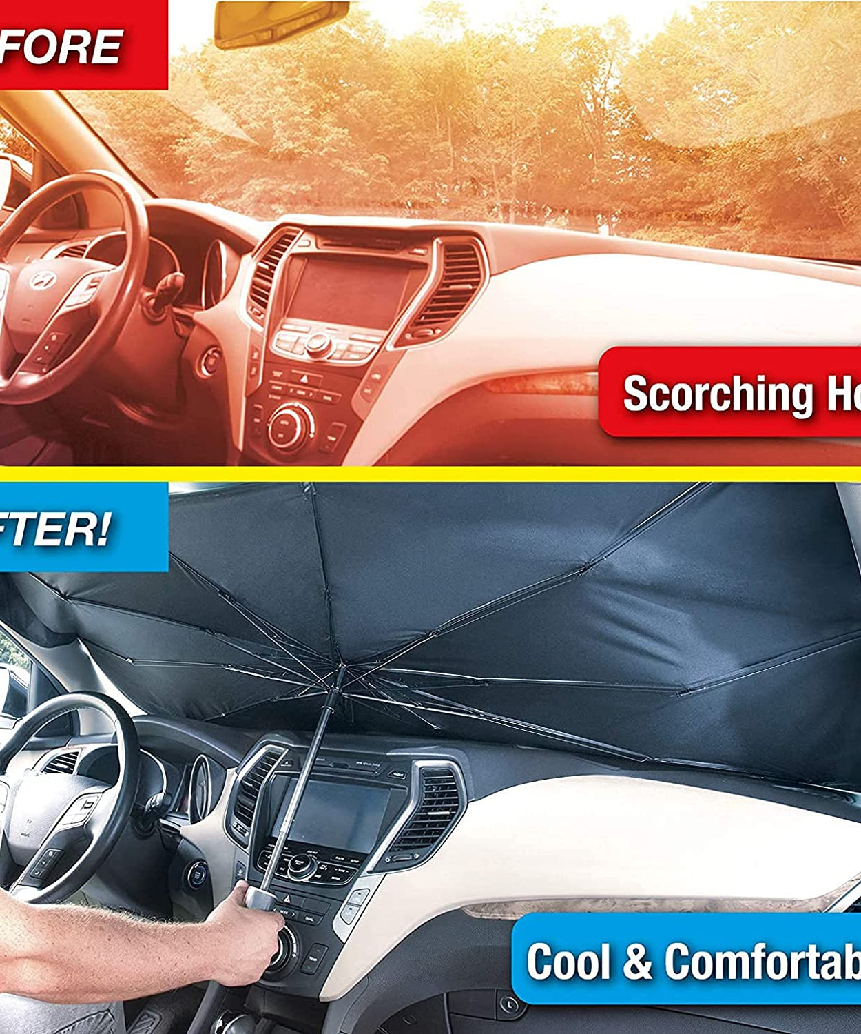 Sunshade cover for car windshield protection